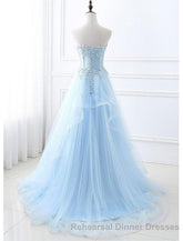 A-Line Sexy Floral Engagement Semi Formal Prom Birthday Dress Strapless Sleeveless Sweep / Brush Train Lace with Pleats Lace Insert